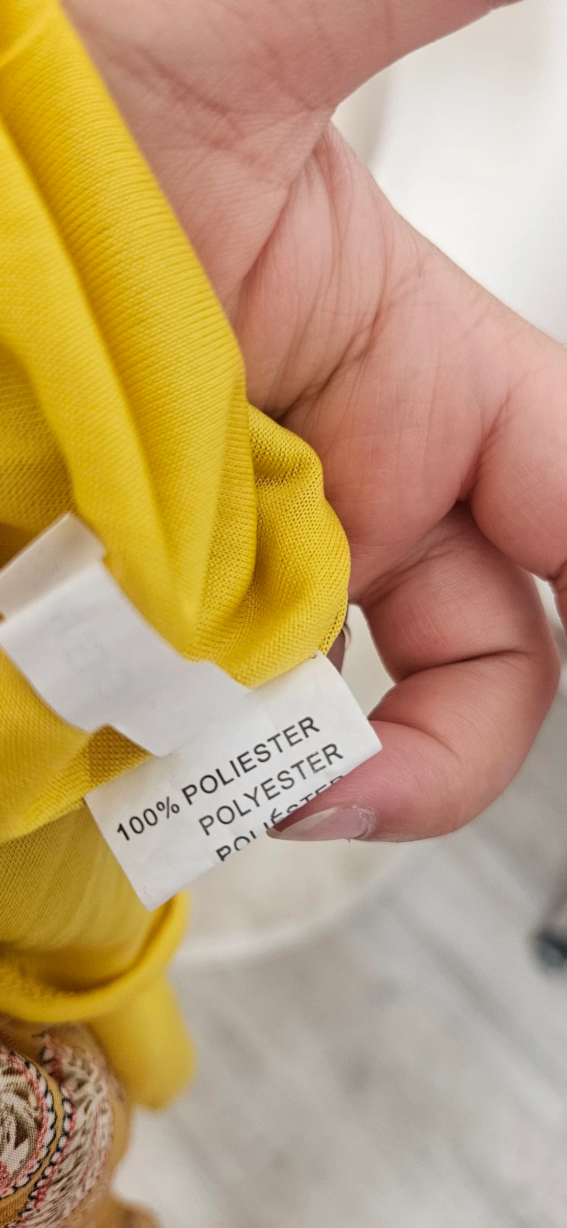 Bonito vestido curto mostarda com padrão de caxemira tamanho S-M – photo 12